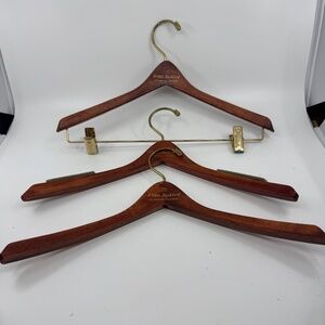 Vintage Set of 3 Wilkes Bashford Wood Hangers, Cherry Finish